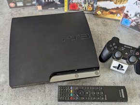 Playstation 3 Slim 1 ovládač, 5 hier (Assassin, GTA, a iné) - 3