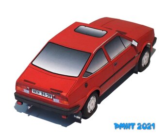 Papierový model - ŠKODA Rapid 136 (1987) červená - 3