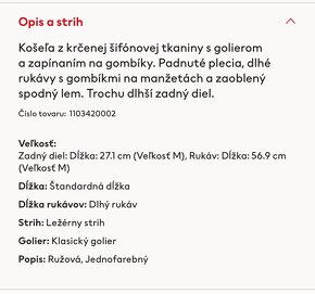 Krčená šifónová košeľa zn. H&M - 3