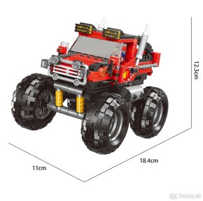 Monster truck + figúrky - typ lego - nové, nehrané - 3