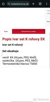 Ivar set K rohovy, termostaticka hlavica - 3