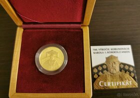 Predám- Medailu Au-700.vyročie Korunovácie Karola I. Róberta - 3