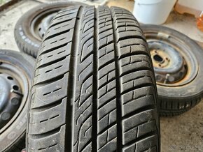 4x letné pneu 185/60r14 + plechové disky 4x100 - 3