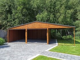 PLECHOVÁ GARÁŽ PREMIUM 6x6m + 3x6m PRÍSTREŠOK - 3