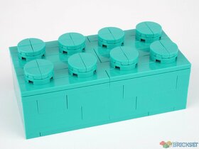 LEGO 5006291 2x4 Teal Brick - 3