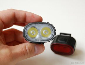 Mini LED bike svetlá predné + zadné, 10 režimov, micro USB - 3