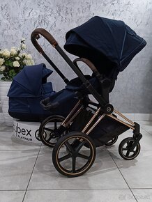 TROJKOMBINÁCIA CYBEX ROSEGOLD PRIAM PLATINUM BLUE - 3