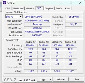 Pamäť do notebooku Samsung SO-DIMM DDR5-5600 16GB - 3