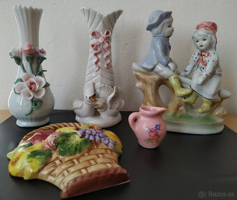 Porcelánové dekorácie- soška, vázy - 3