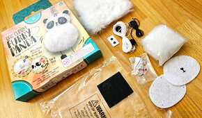 Furry Panda Bag Charm - DIY privesok na tasku - 3