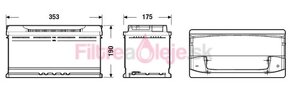 REZERVOVANE  XIDE Premium 100Ah, 12V, 900A, EA1000 - 3