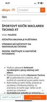 ŠPORTOVÝ KOČÍK MACLAREN TECHNO XT - 3