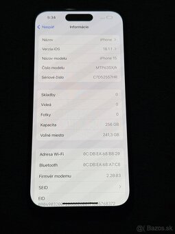 Predám Apple iPhone 15 256GB Black Známky používania - 3