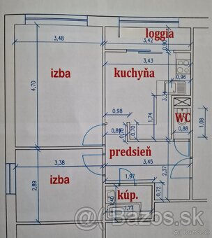 2-izb.byt, 50m2, rekonštr., Čiernomorská ul, KE-Nad Jazerom - 3