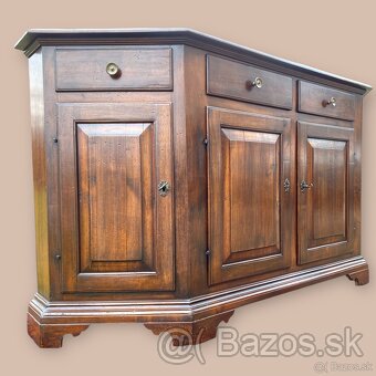 Rustikálna veľká masívna komoda - sideboard, S191xV99xH48 - 3