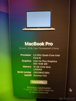 Macbook Pro 13'' 2018, 16 GB RAM, 512 GB SSD s touchbarom - 3