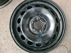 5x112 r16 ET48 x6J plechové disky + originál VW puklice - 3