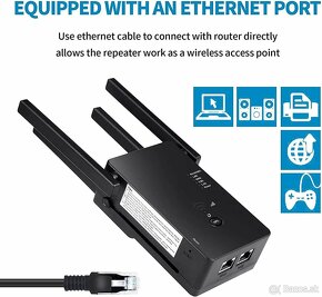 Wi-Fi Repeater, zosilňovač, 1200 Mbit/s, 2x LAN, 2,4GHz /5G - 3