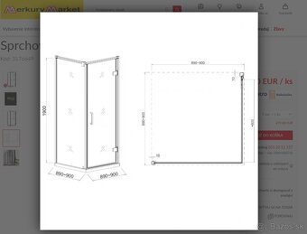 Sprchový kút 90x90x190 AQUA MERCADO - 3