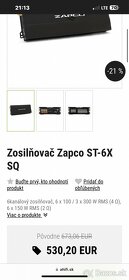 Zosilňovač ZAPCO ST-6X SQ - 3