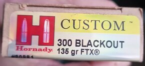 strelivo Hornady Custom 300 Blackout 135gr FTX - 3