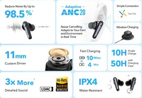 Top Anker Soundcore Liberty 4 NC redukcia šumu až 98.5% - 3