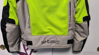 Pánska letná moto bunda W-TEC Saigair - Fluo Yellow-Gray, - 3