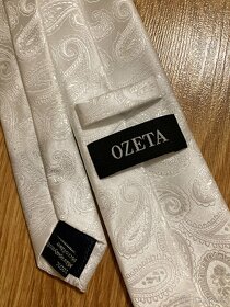 Svadobná kravata + vreckovka OZETA - 3