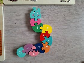 Montessori drevena skladačka/ puzzle - viac kusov - 3