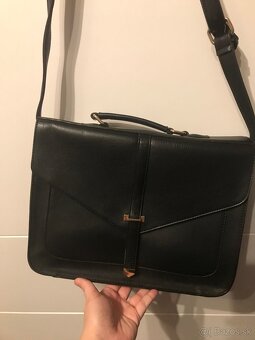 Čierna aktovka / kabelka crossbody - 3