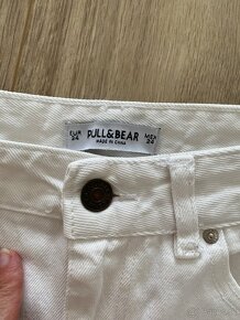 Biele riflove kratasky 34 Pull&Bear - 3