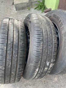 Plechove disky 5x112 r15 letne pneu Continental 195/65 r15 - 3