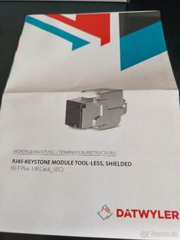 Keystone C6A FTP BK KS-T 1/8 EA samorezný S prachovkou - 3