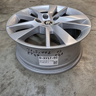 Kvalitné ŠKODA disky 5x112 R17 ET49 - 3