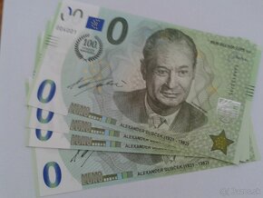 0 euro bankovka Dubček 10 ks - 3