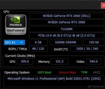 Notebook Dell G5 5590 RTX2060/i7 9750H/16GB RÁM - 3