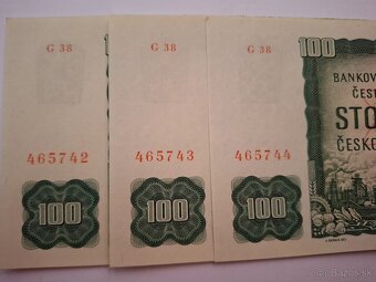 Ponukam na predaj bankovky 100 Korun 1961 UNC - 3