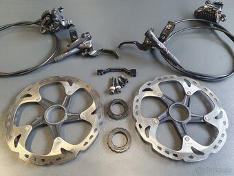 Shimano Deore XT štvorpiestove + kotuce XT - 3