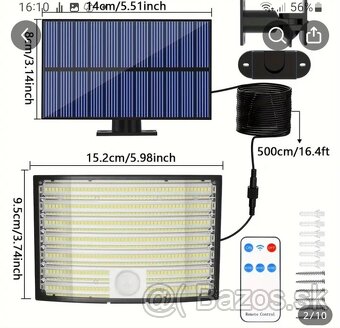 Solarna LED lampa s pohyb. Senzorom 2 - 3