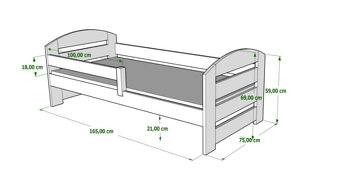 Detská posteľ Kamil Plus 160x70 - 3