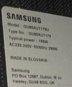 Nová telka Samsung UHD uhlopriečka 215 cm - 3