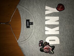 DKNY originál sive damske tricko dlhy rukav S - 3