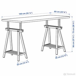 Predám stôl z Ikea MÅLSKYTT / MITTBACK, breza, 140x60 cm - 3