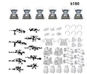 SWAT 6 ks sada biely vojaci - 3