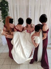 Saténové svadobné šaty - 3