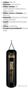 Boxerské vrece Exclusive Gold 160/40 cm vyplnené 50 Kg Ring - 3