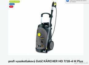 Predam vysokotlakovy Karcher cistic 7/18 HD-4M Plus - 3