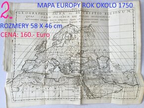 Staré mapy rok 1750 - 1884 Rakúsko Uhorsko - 3