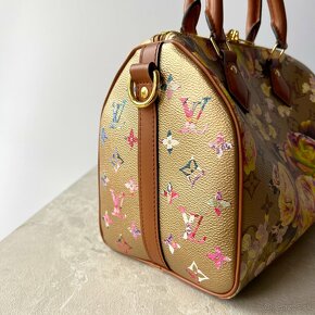 Originál nová LOUIS VUITTON Speedy 25 Zlatá kabelka taška - 3