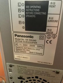 Predám domáce kino Panasonic SA-HT850 - 3